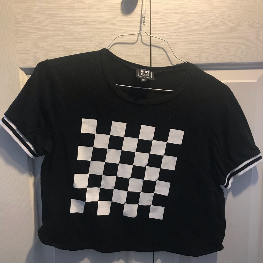 Checkered Crop Top by Riot Queen